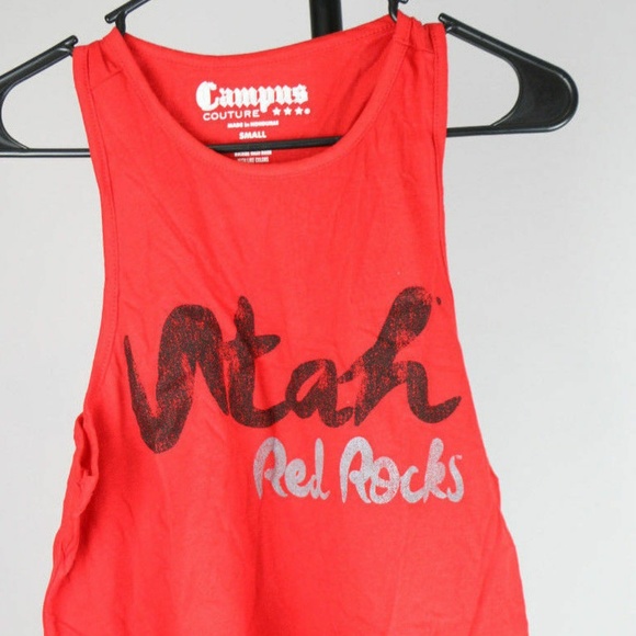 Utah Utes Women's Racer Back Tank Top (Red) - Picture 1 of 3